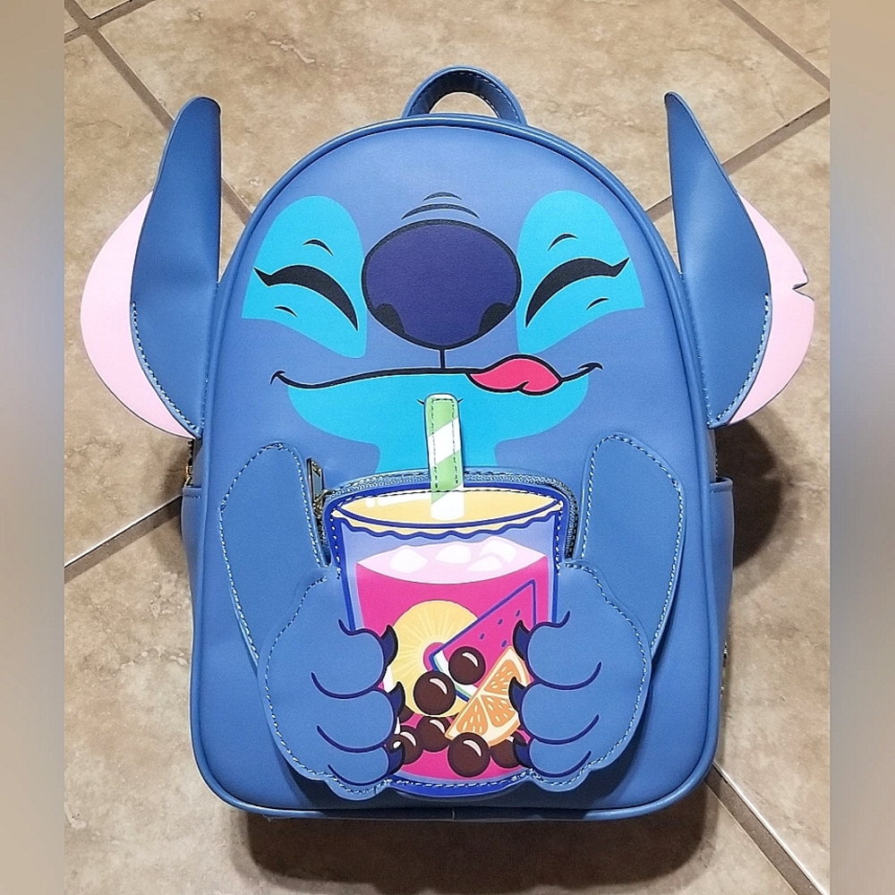 Her Universe Disney's Stitch Drinking Boba Mini Backpack